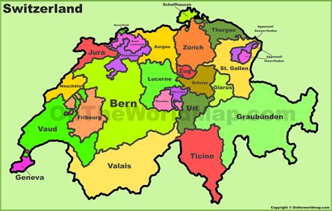 Switzerland : Cantons and Cities .